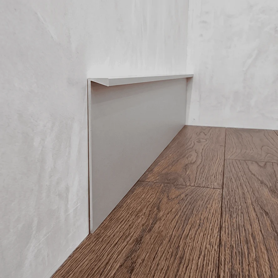 Плинтус алюминиевый PKN60x8 каннелюрный